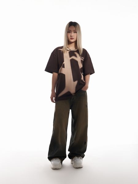  PERSPECTIVE BLUR BROWN TEE 