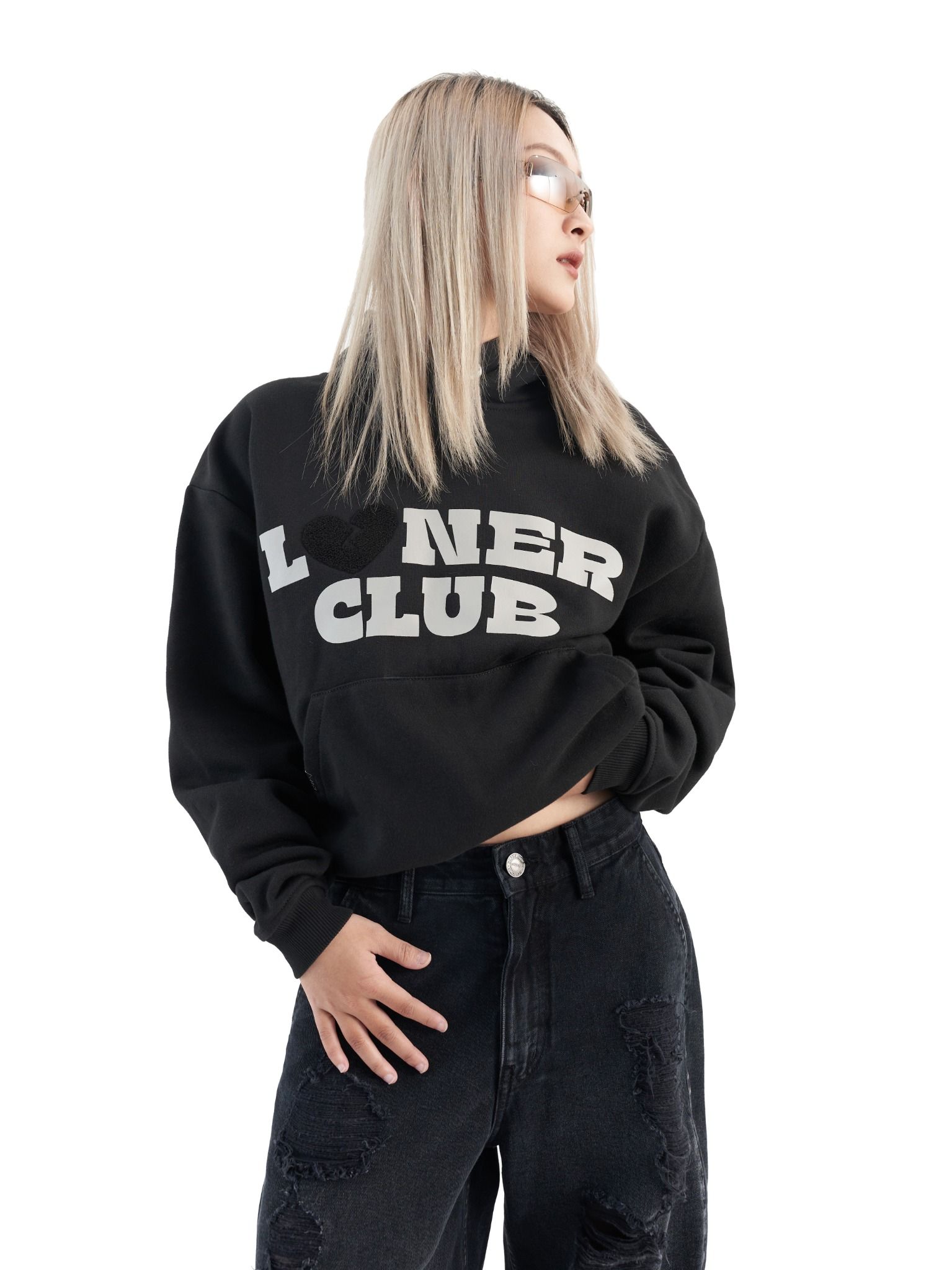  LONER CLUB BOXY HOODIE 