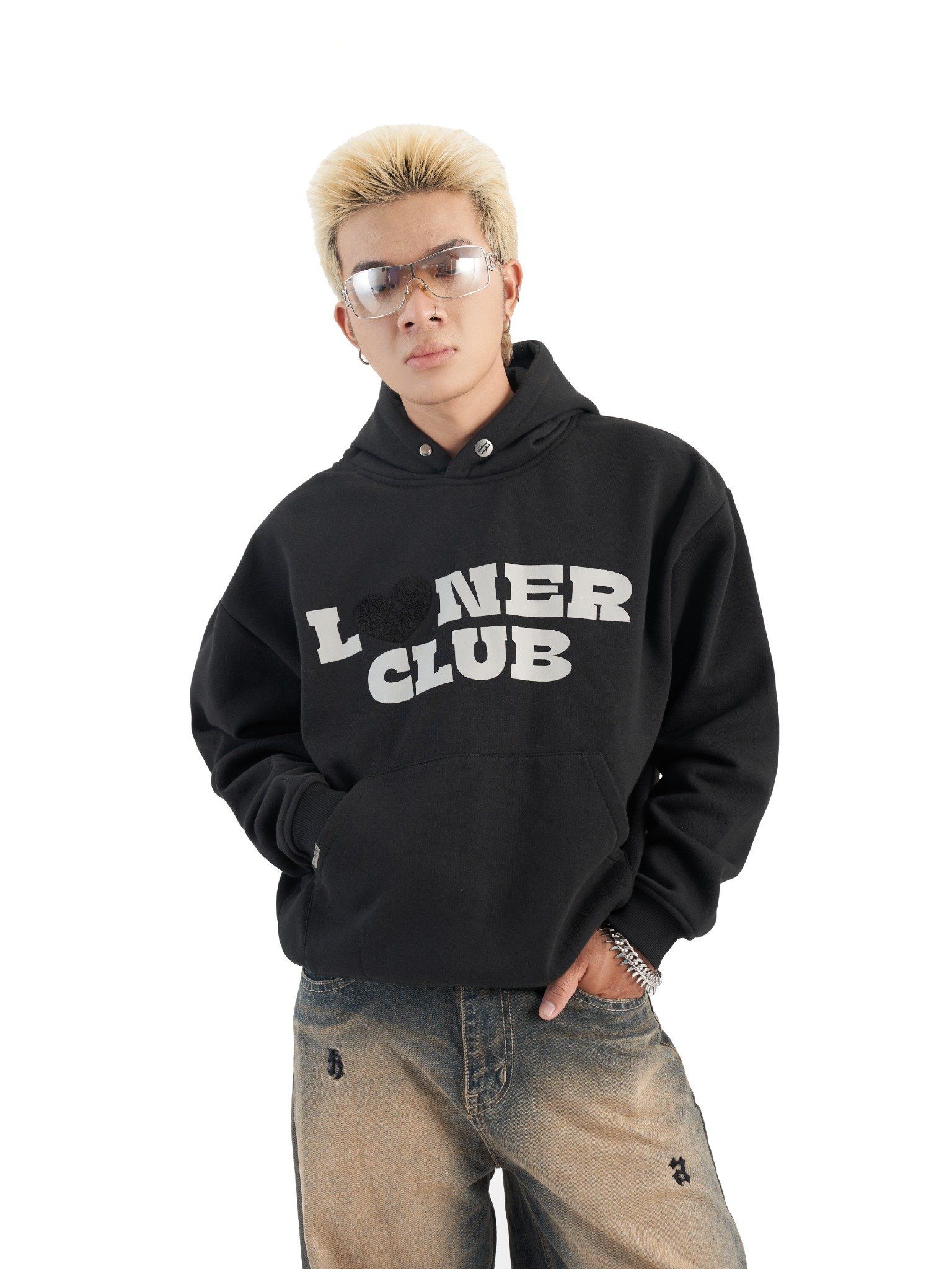  LONER CLUB BOXY HOODIE 