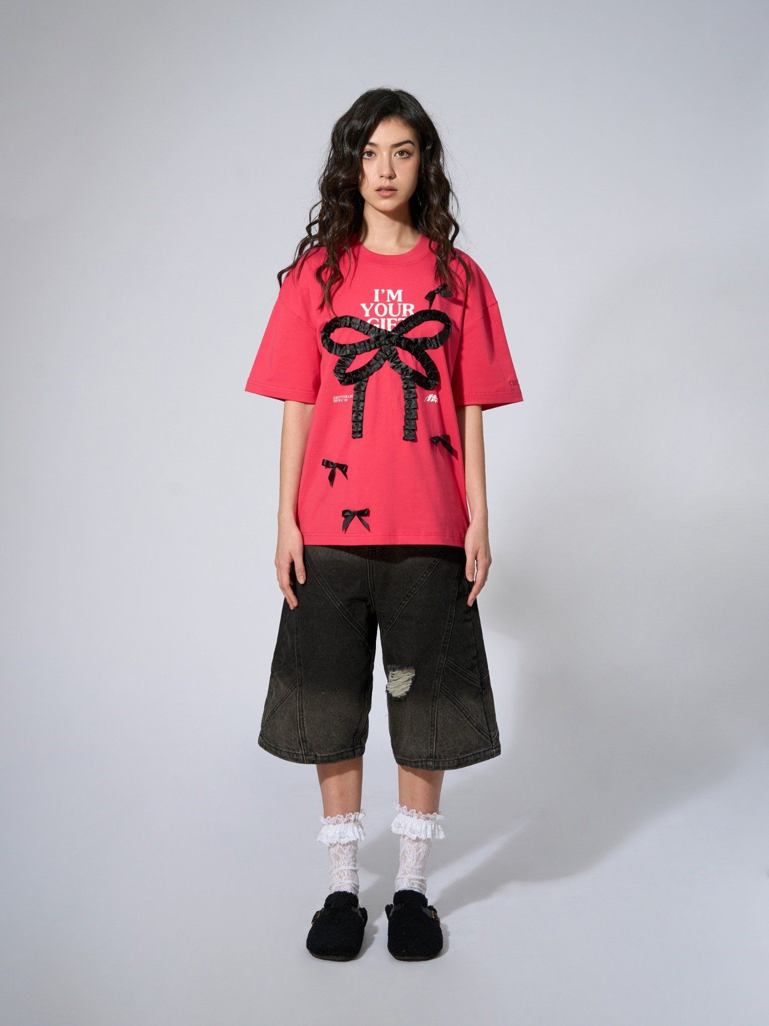  HADES CERISE BOW TEE 