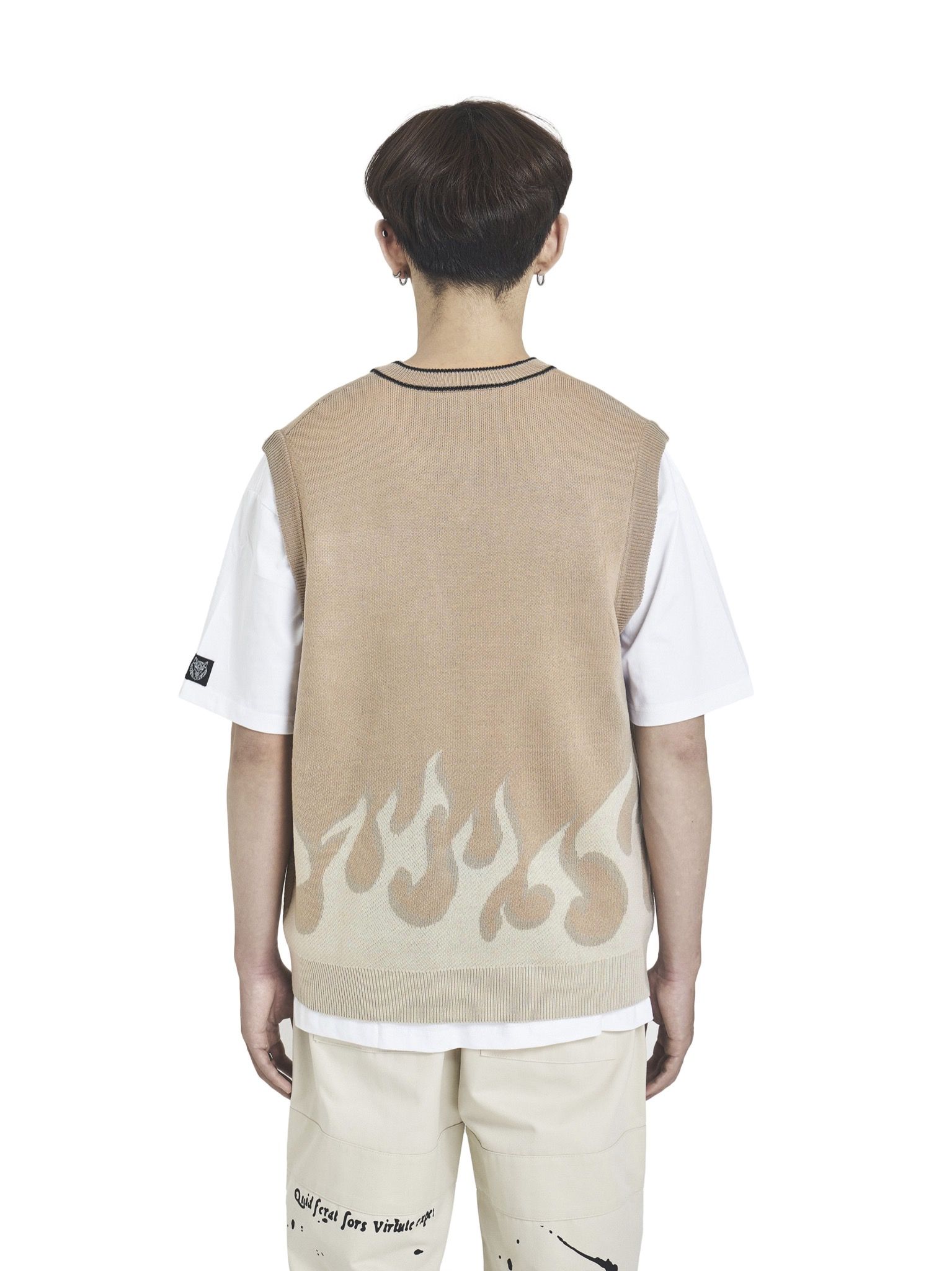  LOGO FLAME KNIT TOP 