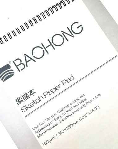  Sổ  BAOHONG vẽ chì gáy lò xo 160g 