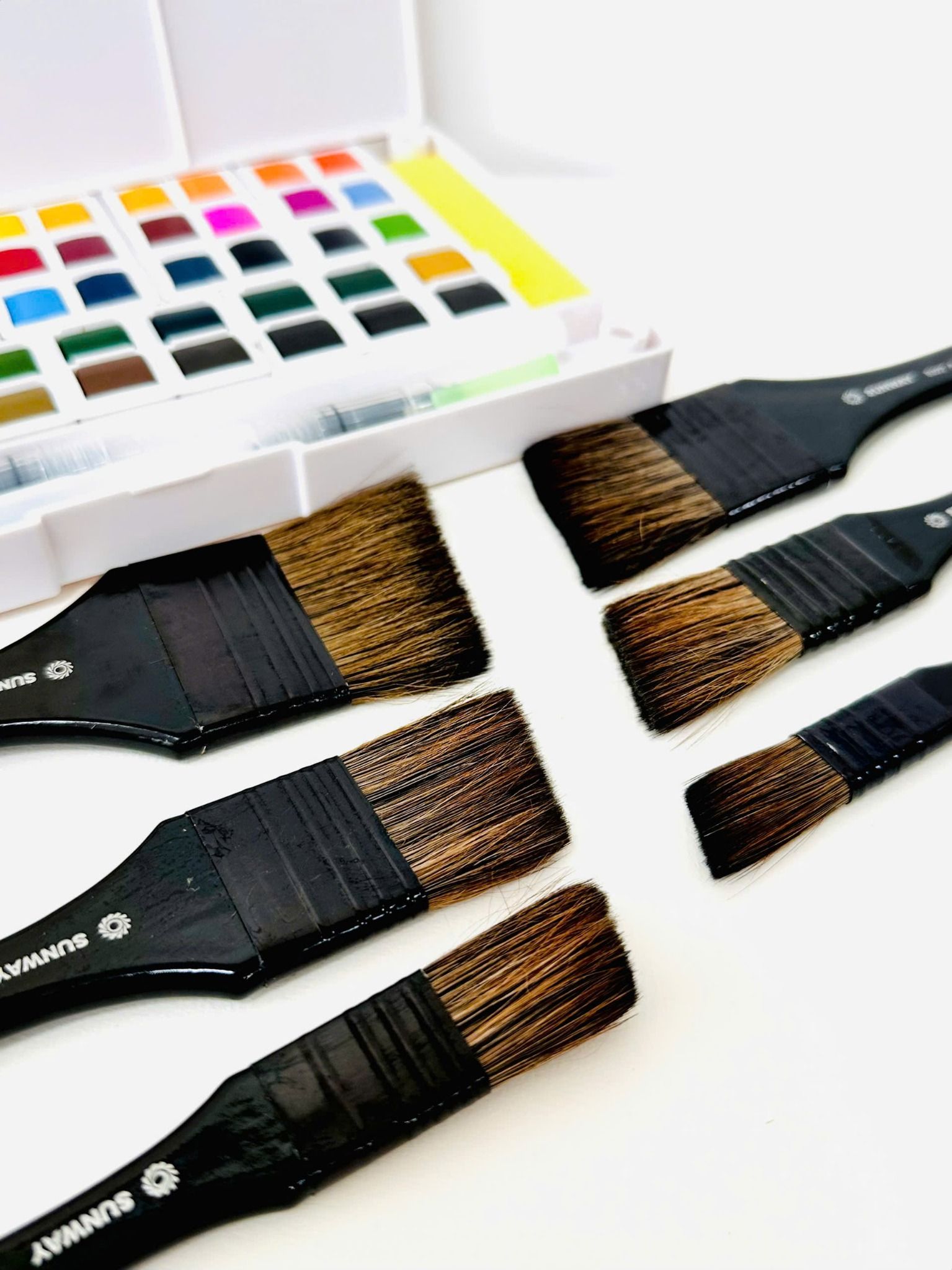 Chổi vẽ,panxo SUNWAY lông sóc đầu vát B207-Ạngle