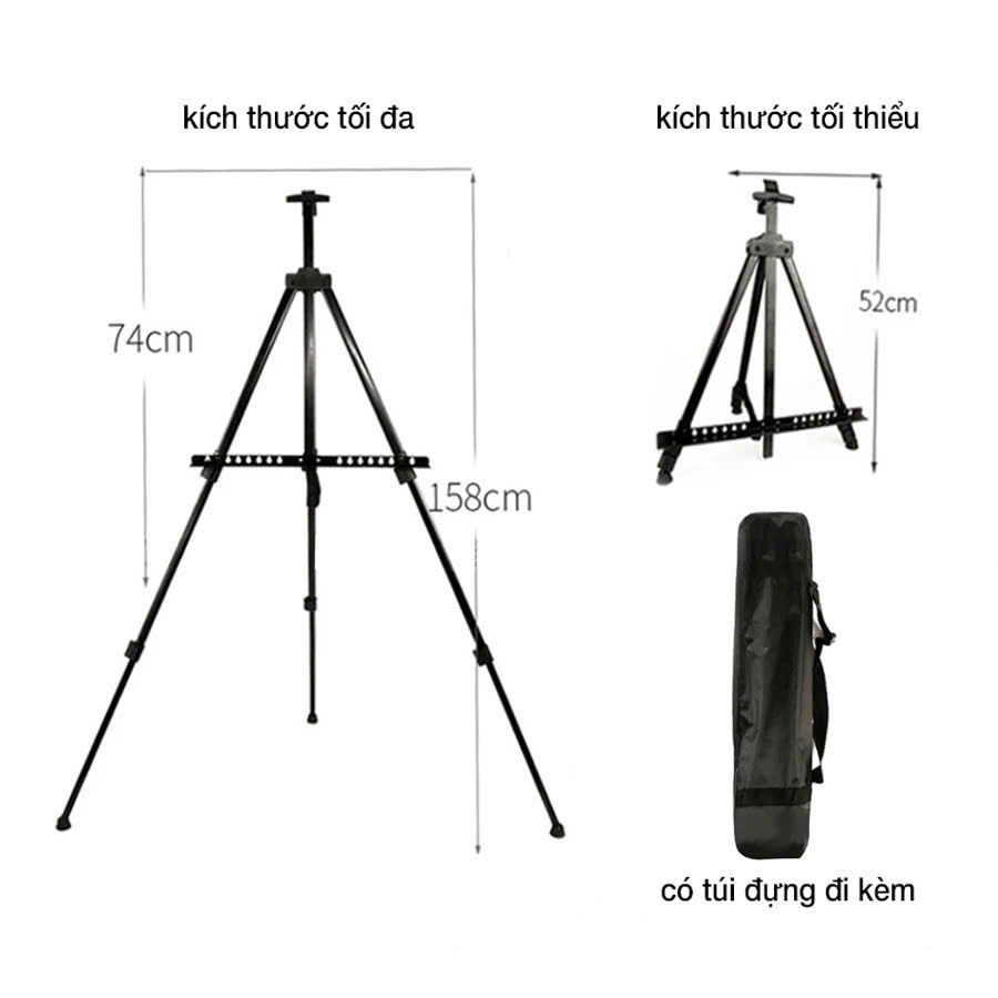 Giá vẽ di động gấp gọn 3 chân bằng sắt sơn tĩnh điện