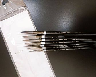 Bộ cọ đầu phọn sunway B207, 7 cây đầu nhọn, cọ lông sóc