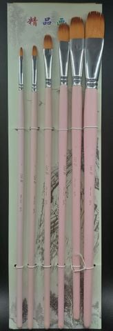  bộ 6 cọ Series cán hồng steen cao cấp 