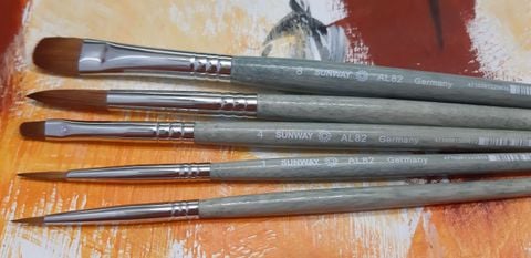  Bộ 5 bút vẽ sơn dầu,acrylics AL-82 