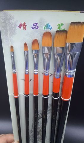  bộ 6 cọ vẽ Series cán nghệ đen 