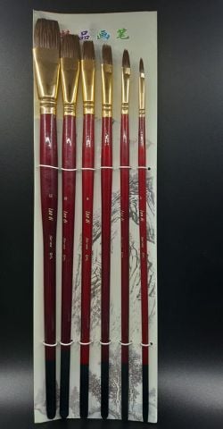  Combo 6 cọ vẽ Series cao cấp màu đỏ 