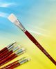Cọ SUNWAY  thân đỏ lông cừu trắng đầu bằng K101