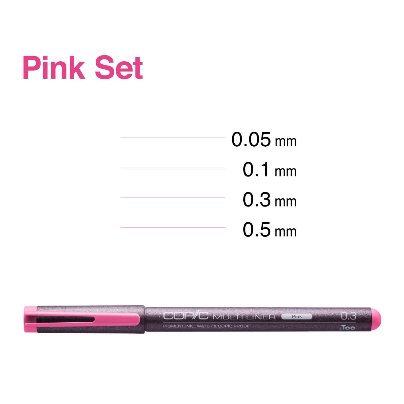 Bộ bút kim copic Pink