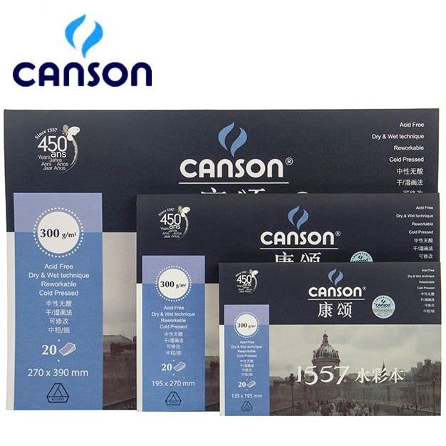  GIẤY CANSON 1557 - 300GSM 20 TỜ 
