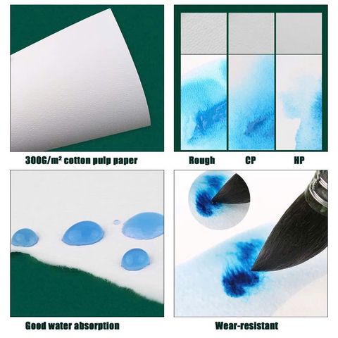  Sổ BAOHONG vẽ màu nước 100% cotton  academy 300g 