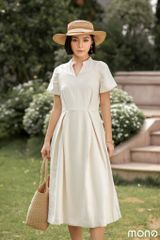 Váy linen xếp ly tay - Be