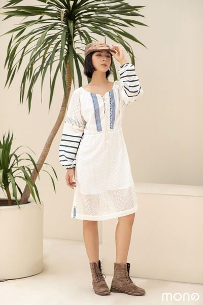 Váy linen BOKA - Trằng