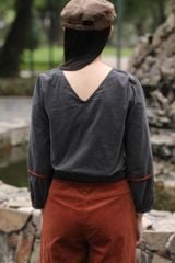 Áo kiểu xoắn eo lệch