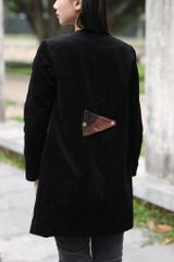 Áo khoác nhung dáng dài