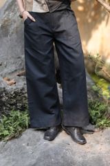 QUẦN SUÔNG BASIC LINEN ĐEN