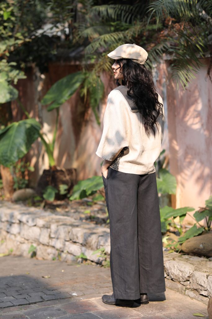 QUẦN SUÔNG BASIC LINEN ĐEN