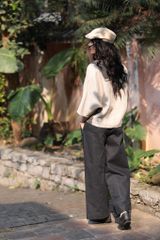 QUẦN SUÔNG BASIC LINEN ĐEN