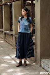 Áo kiểu đột tay - Navy