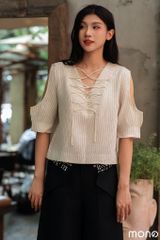 Áo SUNY đan dây cổ