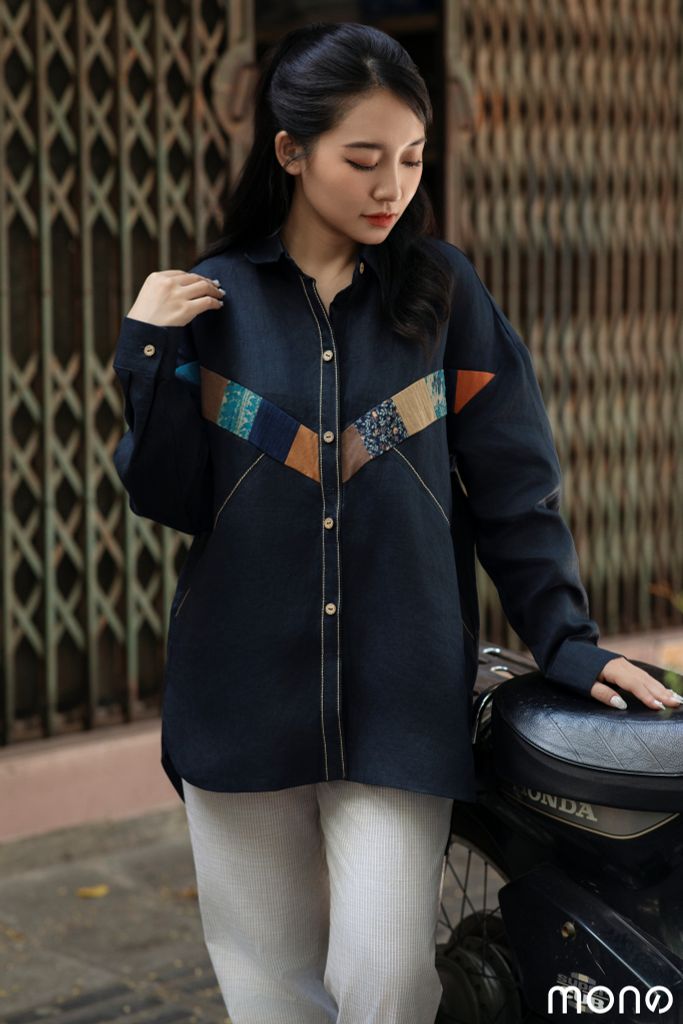 ASM dài tay can ngực - Navy
