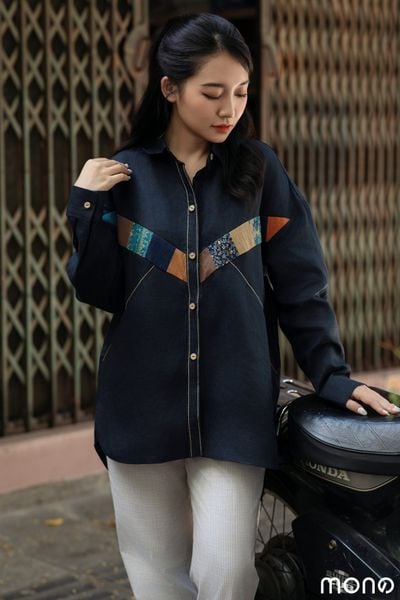 ASM dài tay can ngực - Navy