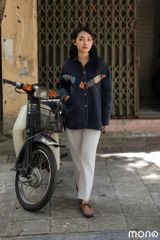 Quần baggy xếp ly gấu