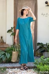 Váy maxi ly vặn - Xanh cổ vịt