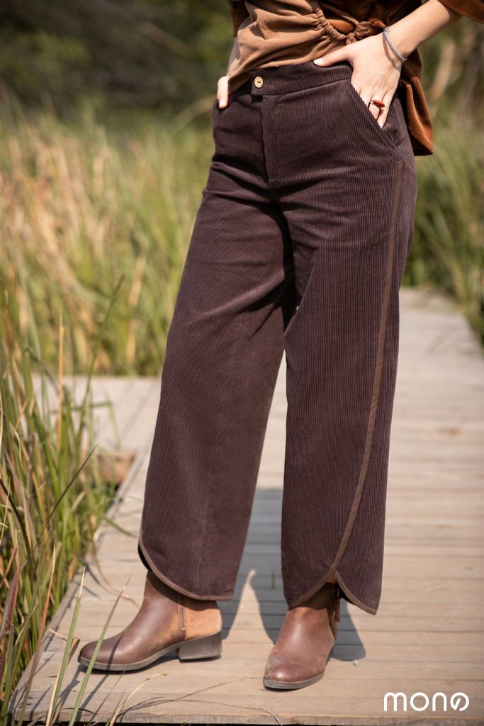 Quần nhung suông NURO - Nâu