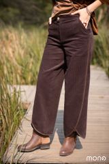 Quần nhung suông NURO - Nâu