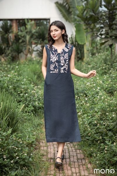 Váy maxi Dava - Navy