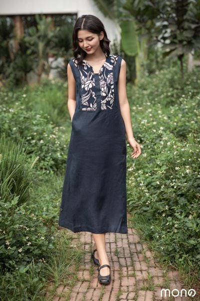 Váy maxi Dava - Navy