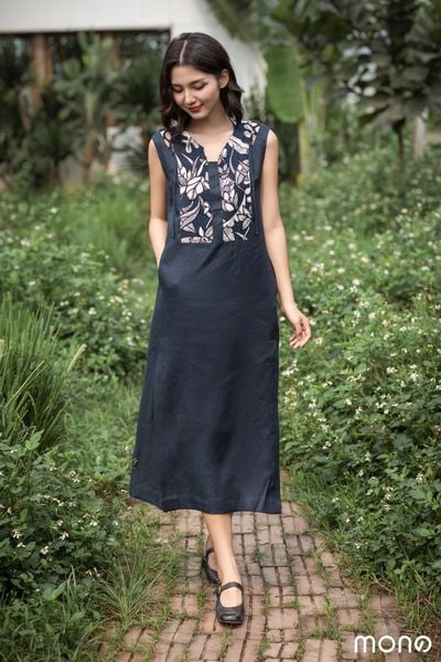 Váy maxi Dava - Navy