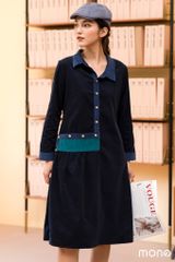 Váy nhung GOVU - Navy