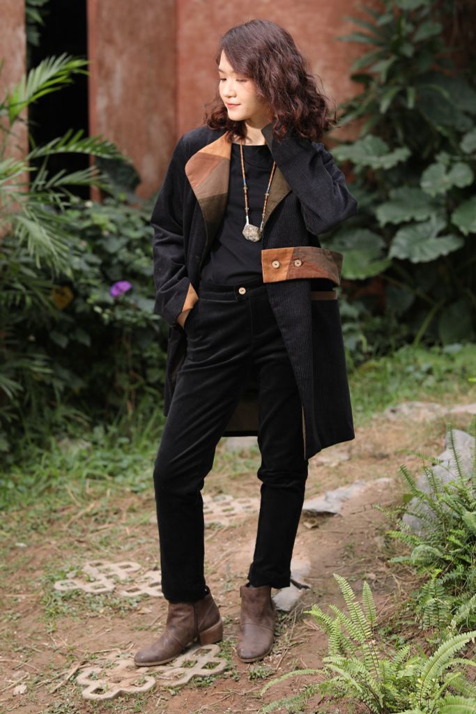 QUẦN NHUNG ỐNG NHỎ BASIC ĐEN