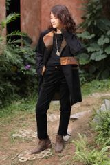 QUẦN NHUNG ỐNG NHỎ BASIC ĐEN