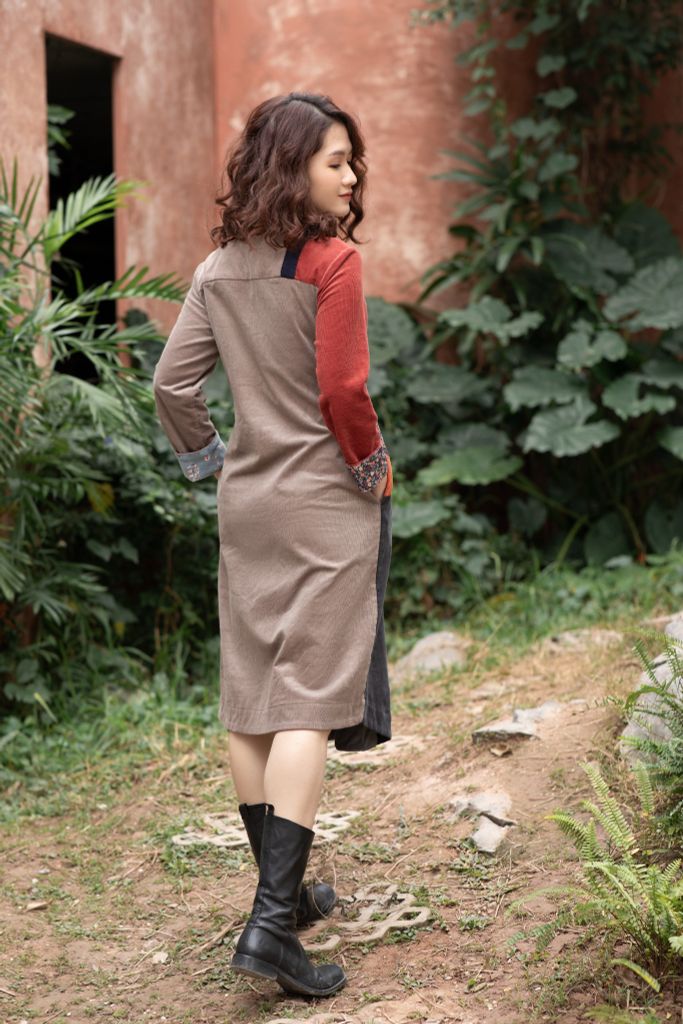 VÁY NHUNG CAN CHẮP PHỐI LỆCH BE