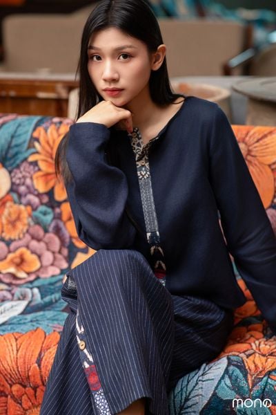 Quần suông can nẹp