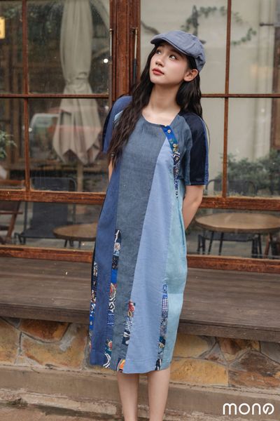 Váy bom can dọc - Navy