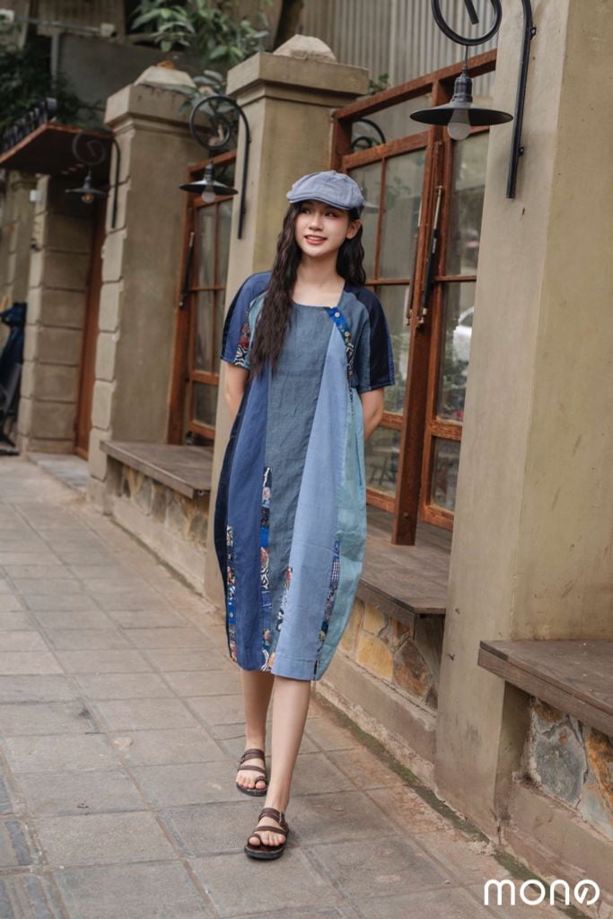 Váy bom can dọc - Navy
