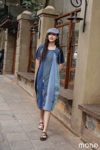 Váy bom can dọc - Navy