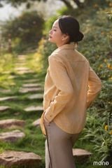 Áo sơ mi thêu nẹp chéo - Vàng