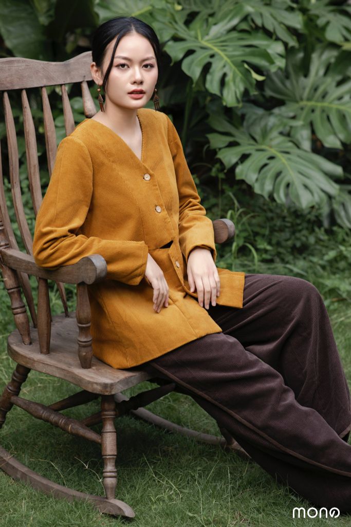 Áo khoác nhung nẹp Sole