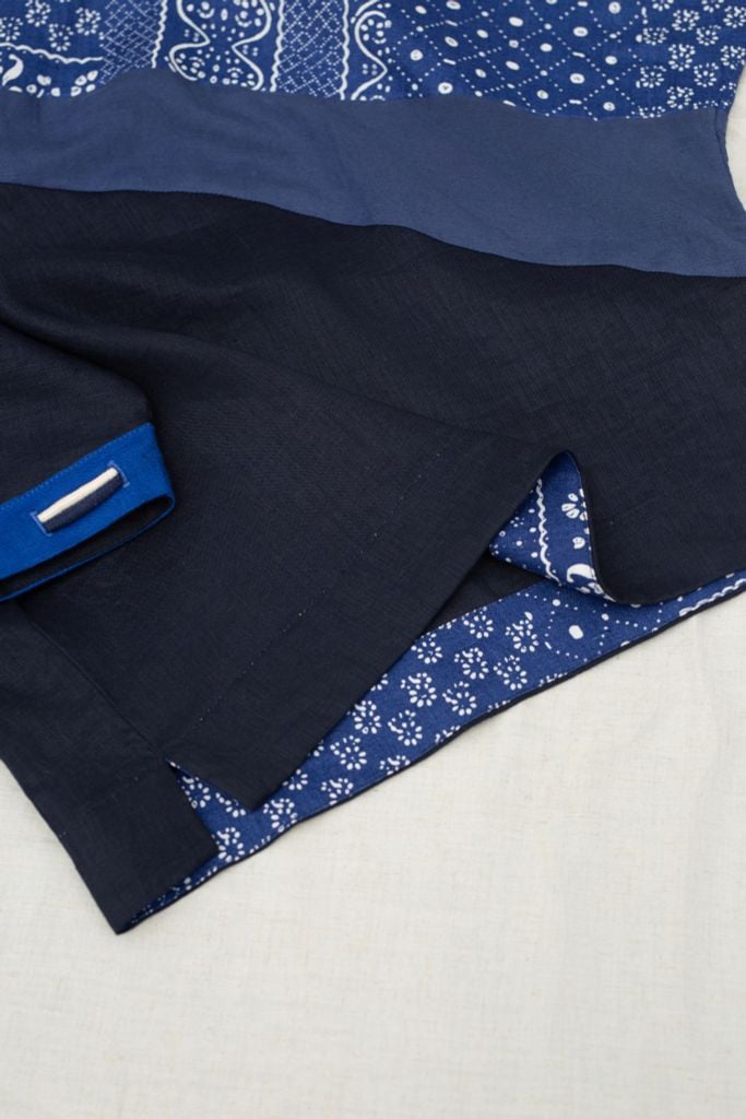 Áo kiểu nữ đan chéo vai - Navy