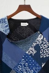 Váy midi cổ vuông can ngực - Navy