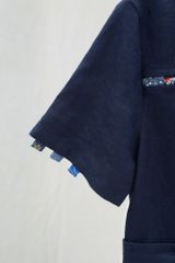 Váy sơ mi đan ngực - Navy