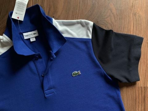 Polo cộc tay nam Lacoste Kẻ vai khác màu