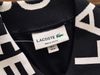 Polo Lacoste cá cao su chữ cổ - Đen